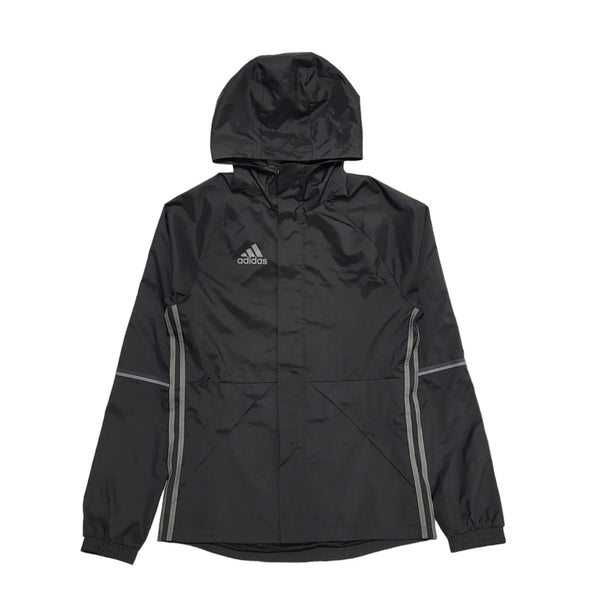 Adidas Black Zipped Lightweight Hooded Sports Jacket Men's uk XS BB245
