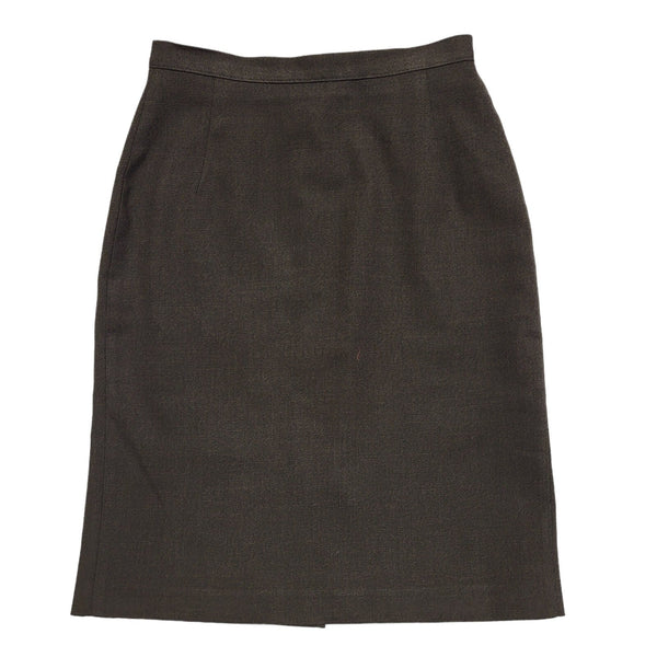 Marks & Spencer Vintage 90's Brown Solid Pencil Skirt Uk Women's Size 8 W26
