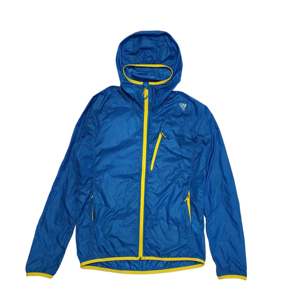 Adidas Blue Zipped Wind Breaker Hooded Sports Jacket Uk Men's Size S CC895