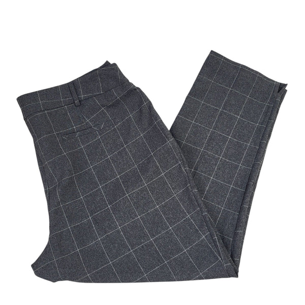 Dorothy Perkins Grey Check Ankle Grazer Trousers Uk Women's 3XL W38 L27 L725
