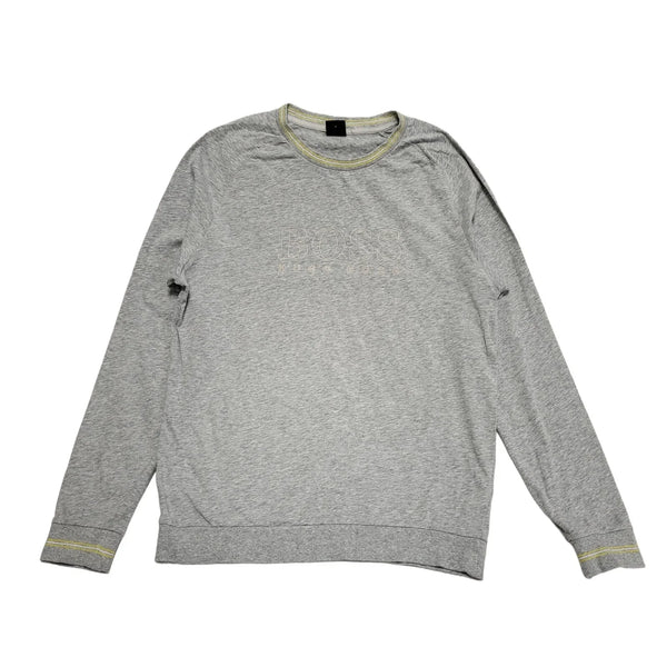 Hugo Boss Grey Crew Neck Jumper Uk Men's Size Medium CC374