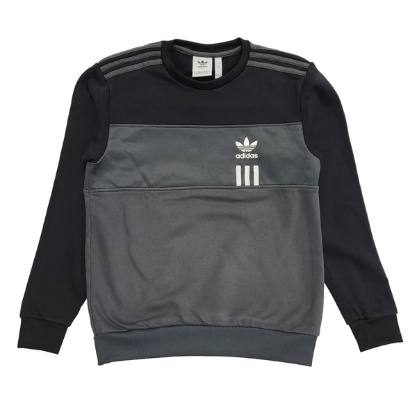 Adidas Grey Black Crew Neck Sports Sweatshirt UK Men's Size S L105