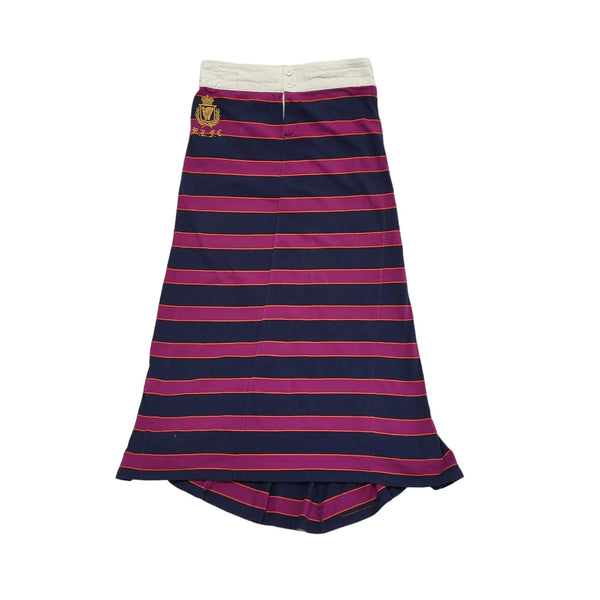 Ralph Lauren Purple Striped Pencil Skirt Uk Women's Size Medium W28