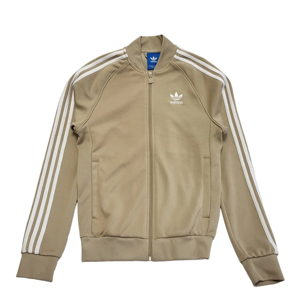 Adidas Beige Tracksuit Top/ Jacket Full Zip Womens UK Size XS DD662