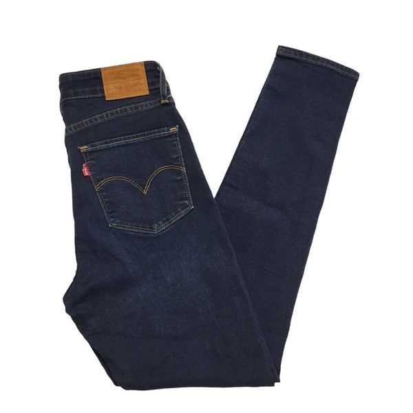 Levi's Dark Blue Skinny Denim Jeans Uk Women's Size M W28 L28 CC655