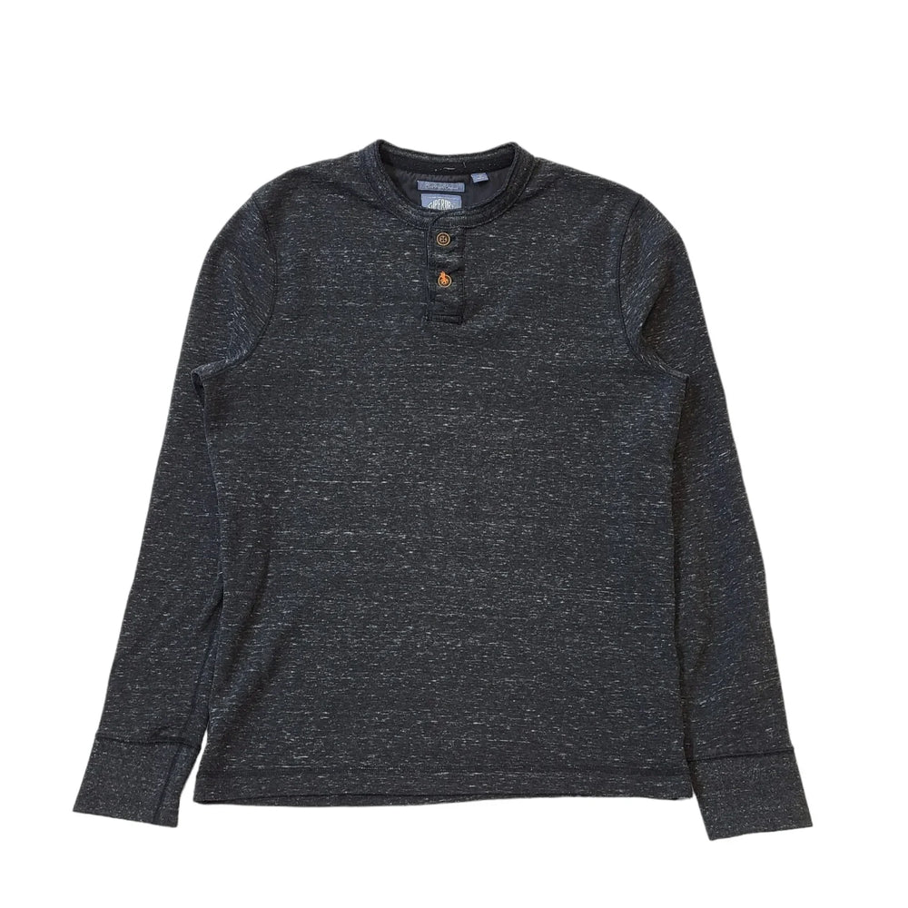 Superdry Charcoal 1/4 Button Long Sleeve Jumper Men's Uk L eu 54 H413