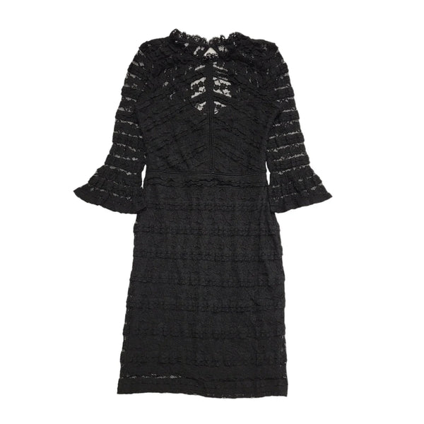 Lipsy Black Evening Lace Body Dress UK Women's 12 Bnwt BB634
