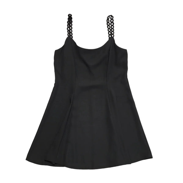 Vintage Bhs 90s Petites Black Fit & Flare Dress Womens BNWT  UK 16