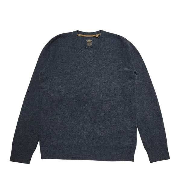 Hammond & Co Blue V-Neck Wool Jumper Uk Men's Small BB806