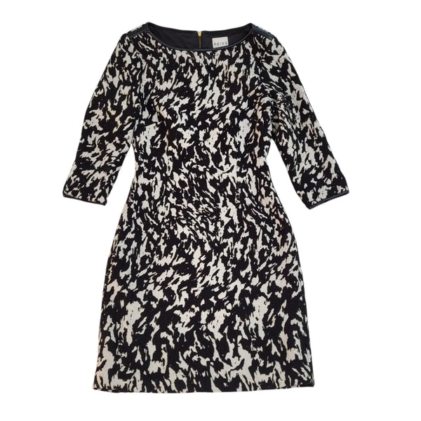 Reiss Jacques Dress 3/4 Sleeve Textured Bodycon Uk Women's Size 8 L914
