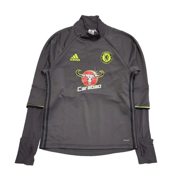 Adidas Chelsea FC Grey Roll Neck Long Sleeve Sports Top uk Men's M L42