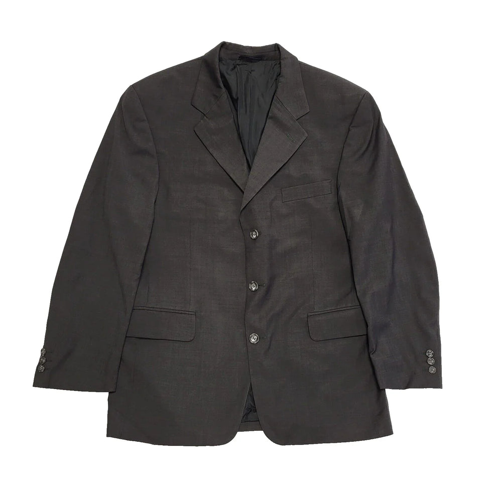 Bernhard Grey Wool Collared Suit Blazer Jacket uk Men's Large K112
