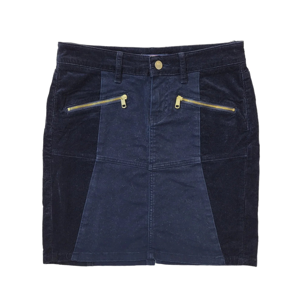 Tommy Hilfiger Corduroy Blue Mini Skirt Women's Size 10 W28