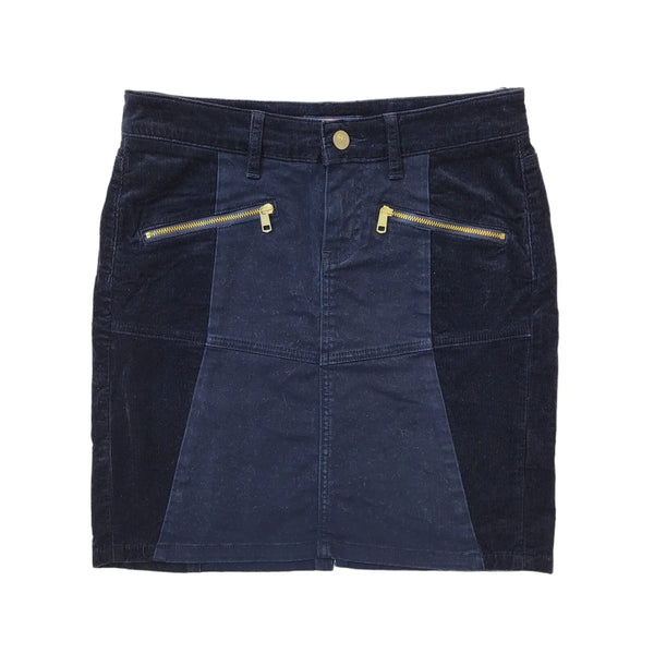 Tommy Hilfiger Corduroy Blue Mini Skirt Women's Size 10 W28
