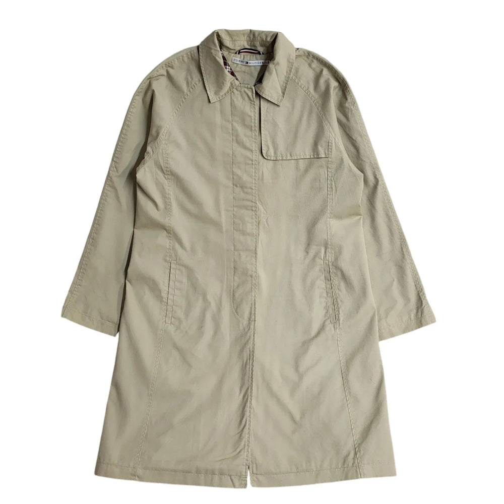 Tommy Hilfiger Beige Overcoat Trench Coat  UK Women's Size Large EE544