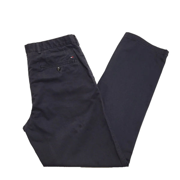 Tommy Hilfiger Blue Straight Zipper Fly Chino Men's Trousers L W34 L32 K958