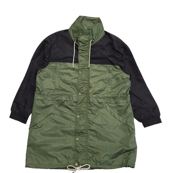 Weekday Green Black Zip & Snap Over-sized Hooded Jacket Men's  uk M H278