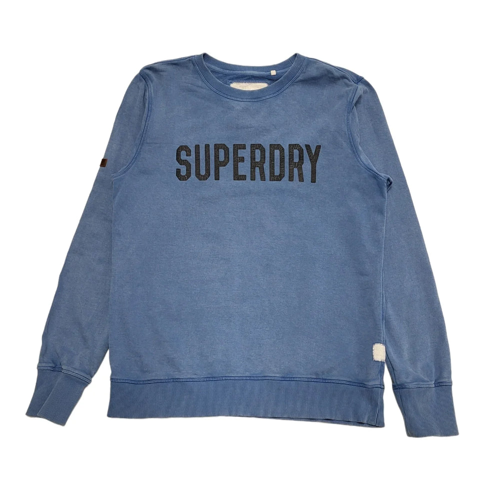 Superdry Sweatshirt Sports BlueLong Sleeve Mens UK Size XL BB591