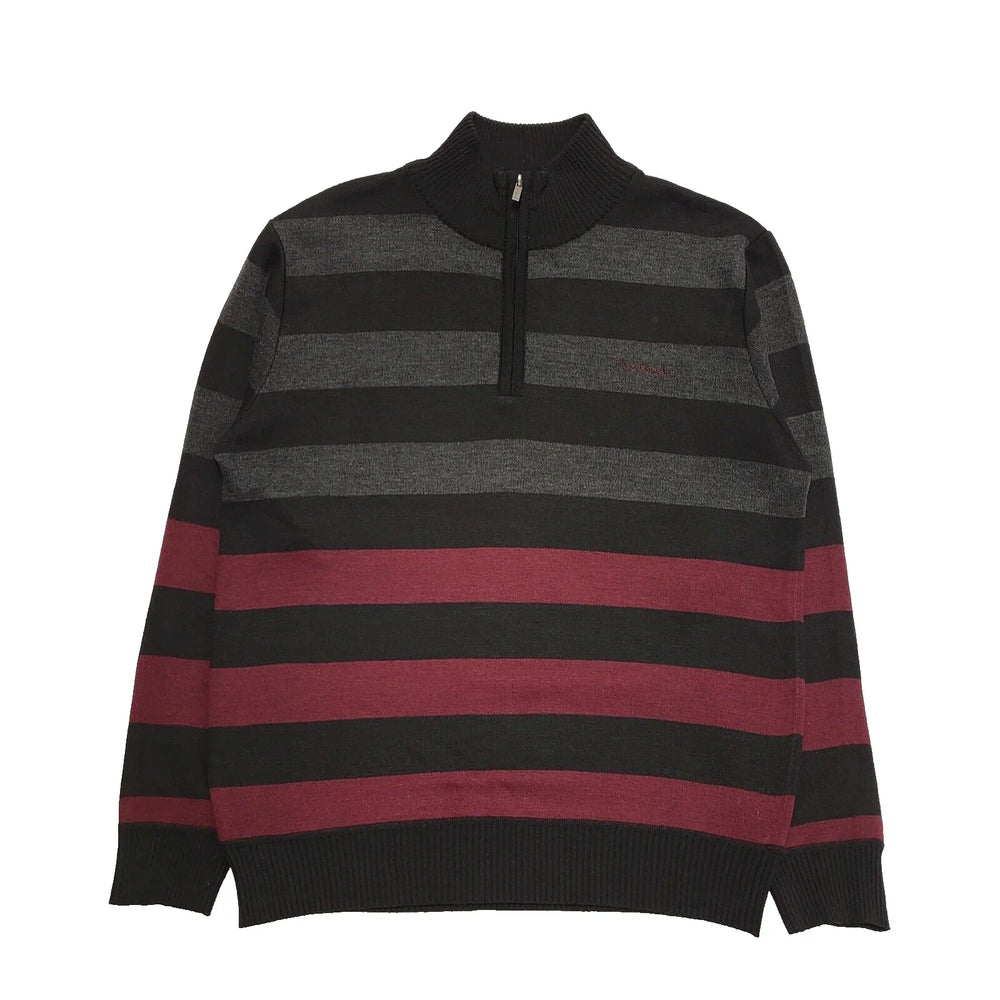 Pierre Cardin Black Grey Red High Neck Casual Jumper Men's UK M EU 50 K351