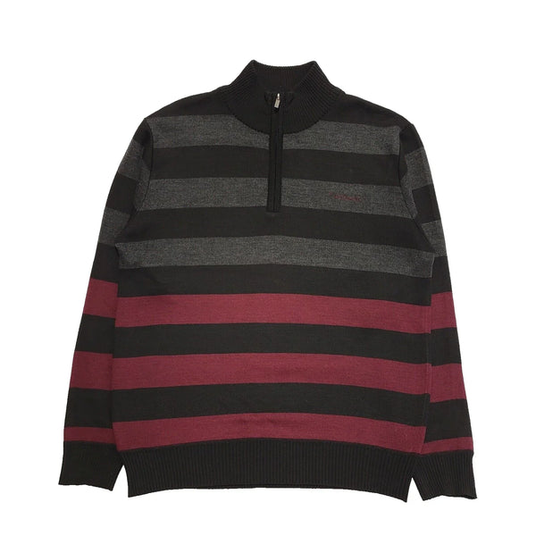 Pierre Cardin Black Grey Red High Neck Casual Jumper Men's UK M EU 50 K351
