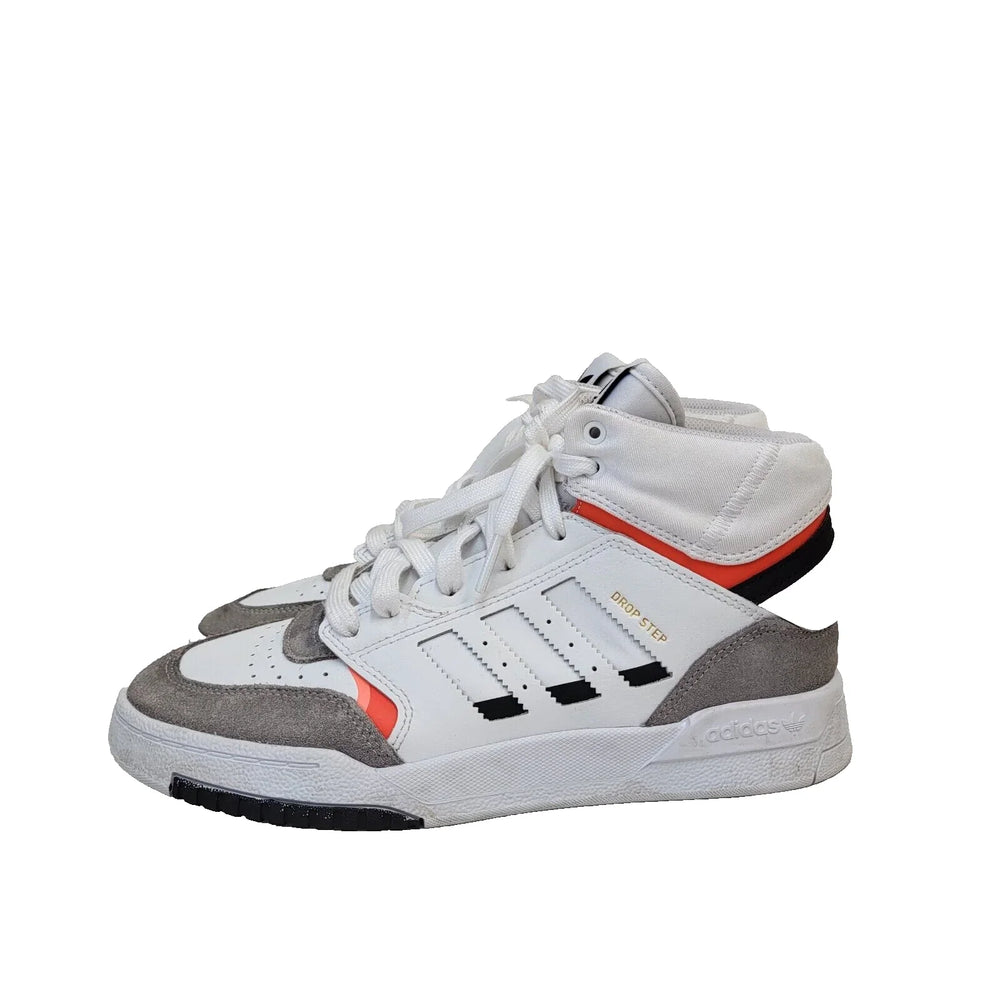 Adidas White & Grey Lace-up Sports Hi-top Trainers Uk Women's Size 5.5