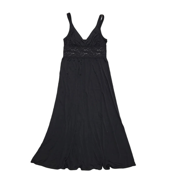 St Michael Black Sleeveless Nightie Dress Uk Women's Size 14 CC827
