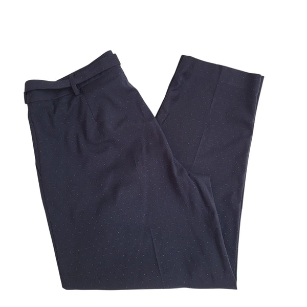 Marks & Spencer Straight Leg Trousers Bnwt Navy Blue Uk Women's 16 W34 L27 L826