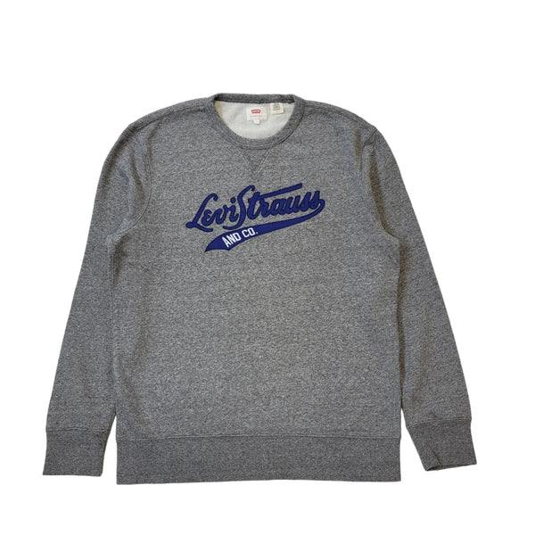 Levi's Grey Spell Out Retro Long Sleeve Casual Sweatshirt Men's Uk L H99