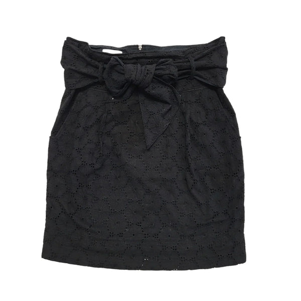 Kookai Vintage Y2K Black Tie Front Floral Skirt Womens UK Size 10-12