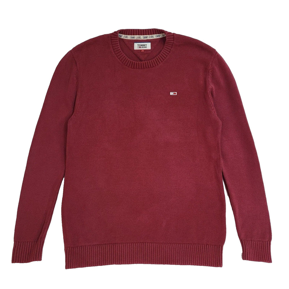 Tommy Jeans Vintage 90's Burgundy Jumper UK Men's Size M