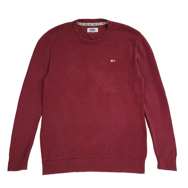 Tommy Jeans Vintage 90's Burgundy Jumper UK Men's Size M