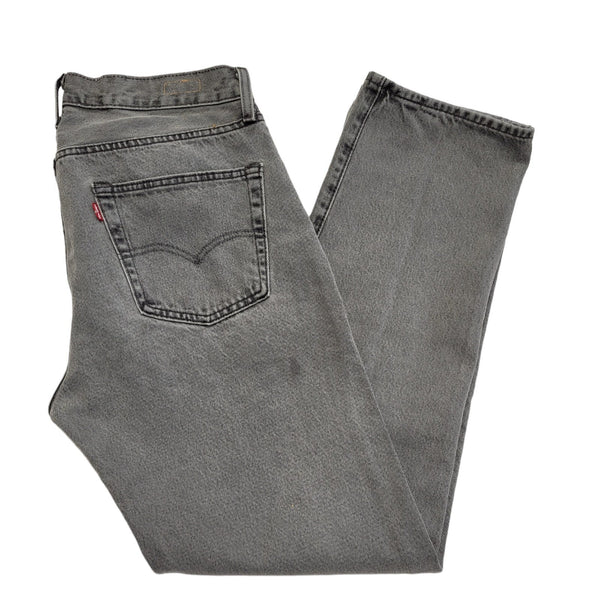 Levi's Grey Straight Leg Denim Jeans Uk Men's L W34 L32 DD752