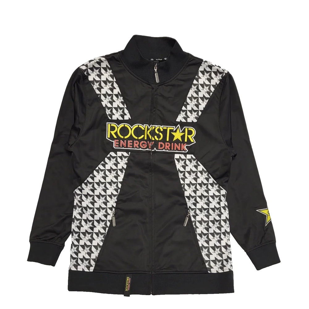 Rockstar Vintage 90's Energy Drink Black & White Full Zip Jacket Men's UK Size L