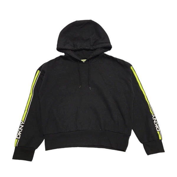 DKNY Black Cropped Hoodie UK Women's Size Large