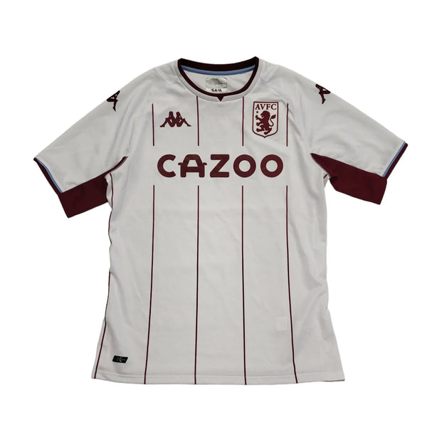 Aston Villa 2021 Kappa White Red Cazoo Football Shirt Uk Men's Size L CC560