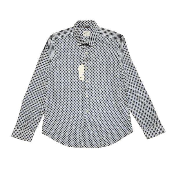 Ben Sherman  Light Blue Solid Long Sleeve Shirt Uk Men's Medium Bnwt EE52