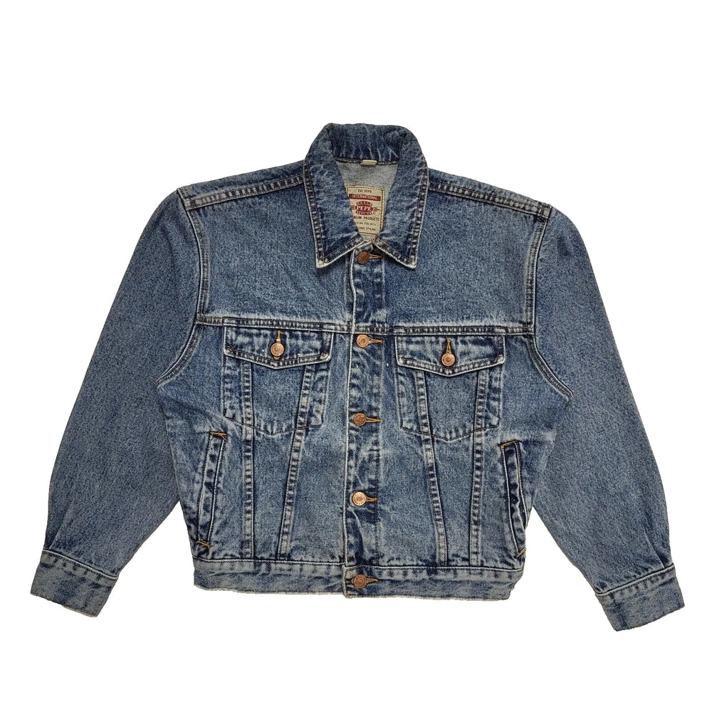 Pepe Faded Blue Collared Button Front Denim Jacket uk Women's S K972