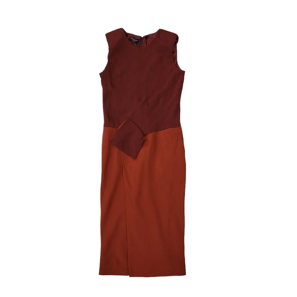 Marciso Rodriguez Red Sleeveless Evening Dress Uk Women's Size 16 Bnwt EE114