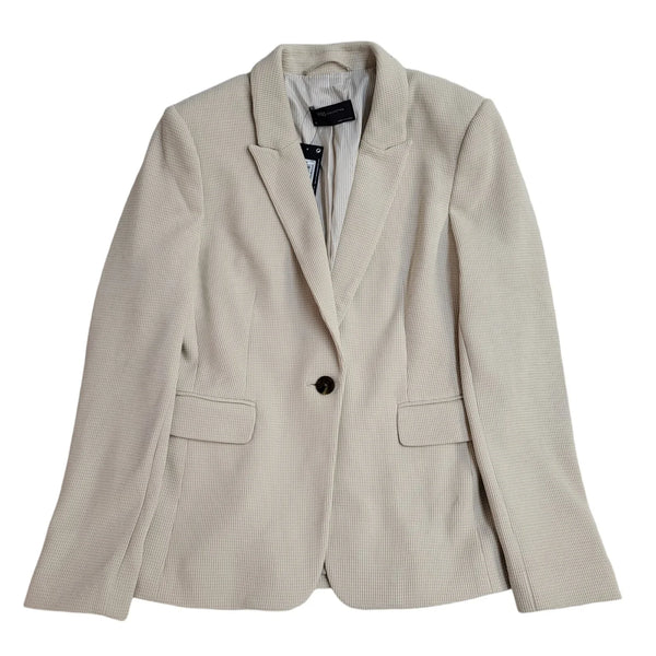 M&S Beige Button Collared Suit Jacket Uk Women's 10 Bnwt EE308