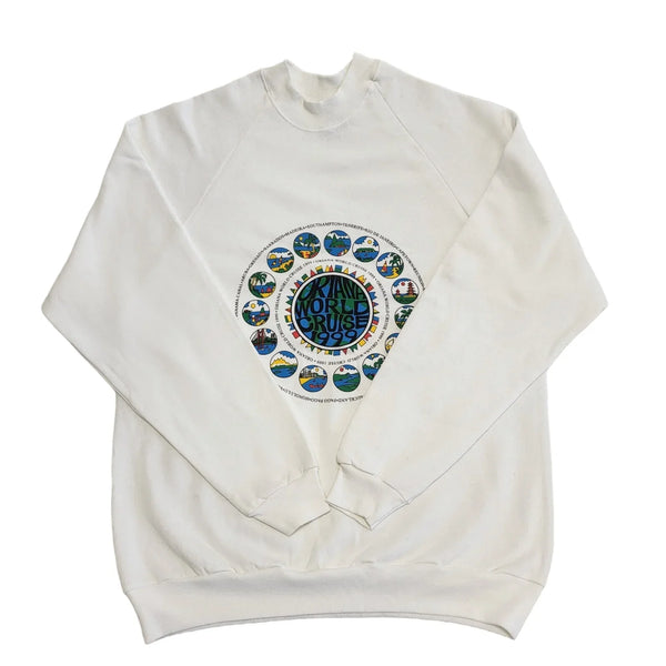 Fruit Of The Loom 90s Vintage White World Cruise Sweatshirt Men's Size XL