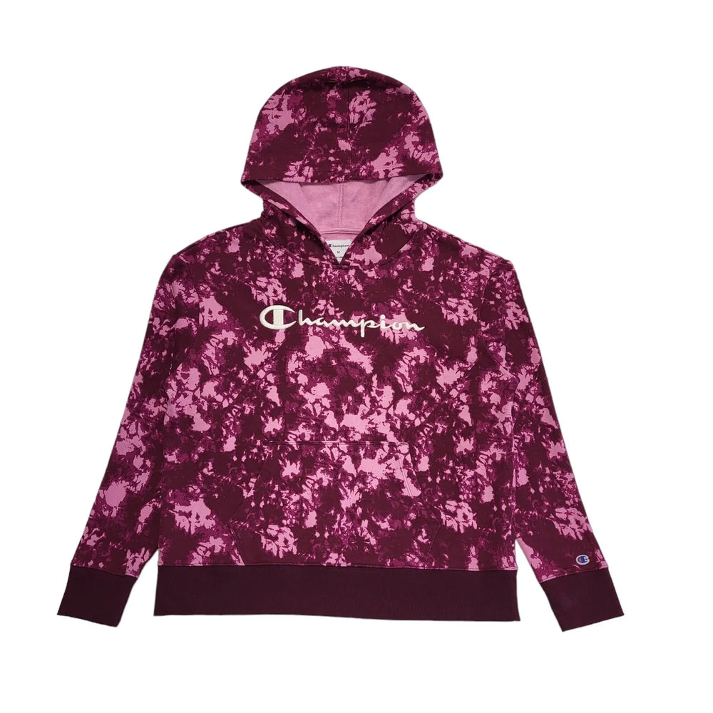 Champion Hoodie Purple Tie-dye Pouch Womens UK Size Medium BB52
