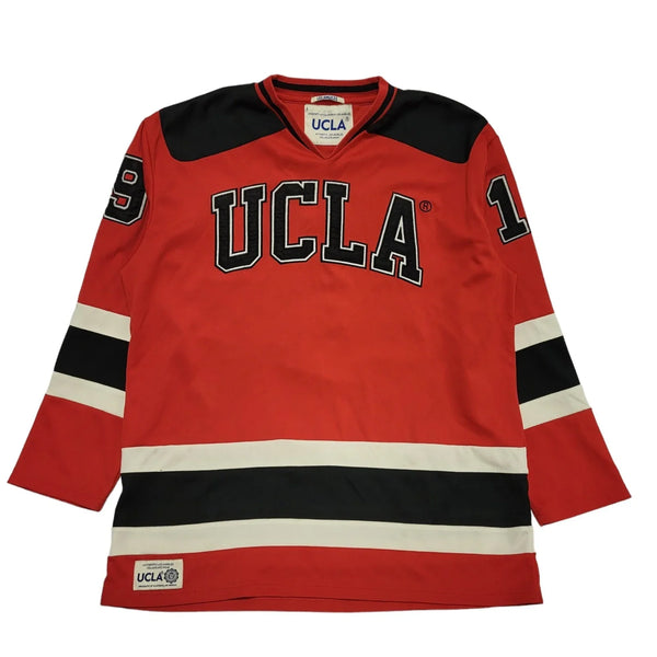 UCLA Vintage 90's Red, Black & White Long Sleeve College Jersey Mens UK L