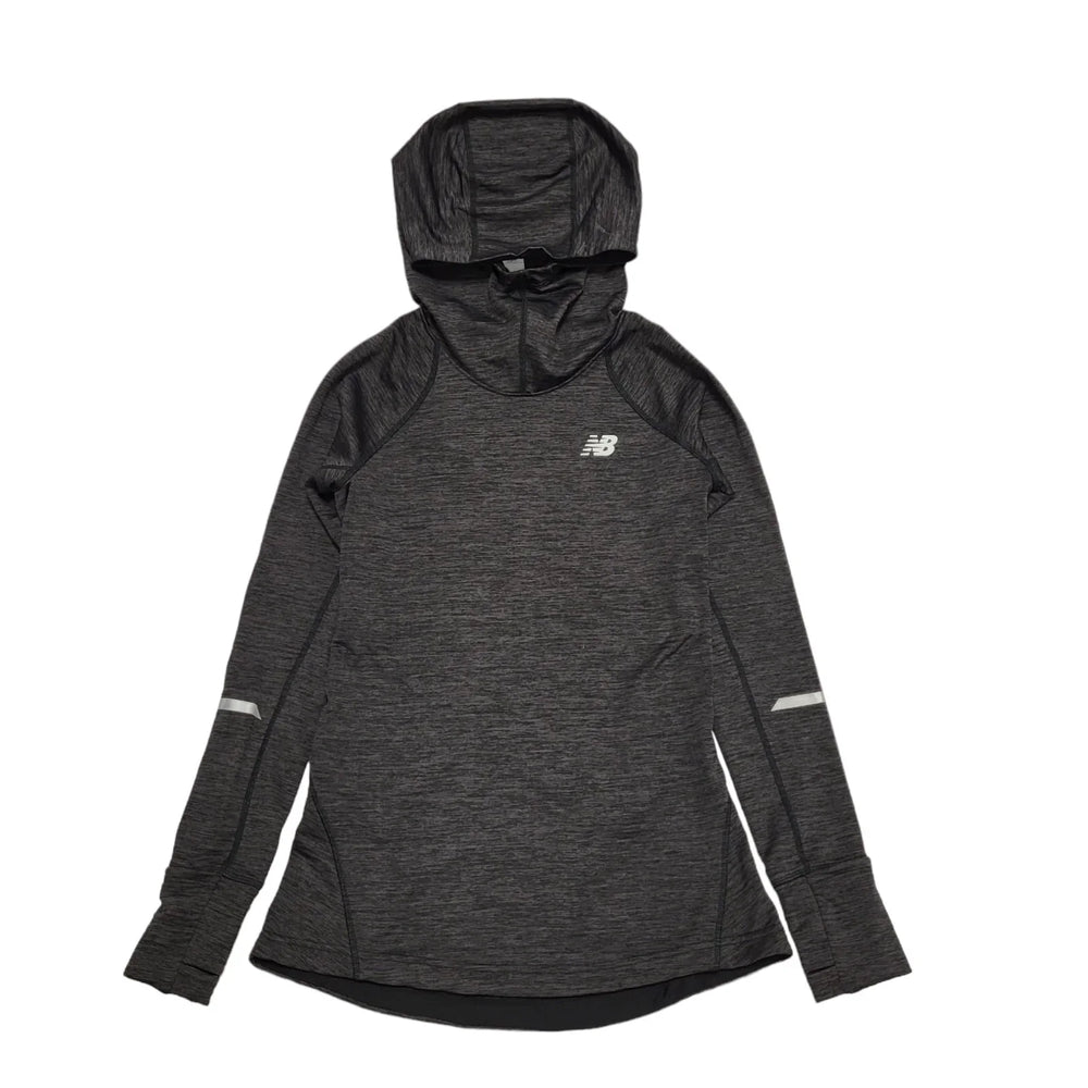 New Balance Activewear Top Grey Hooded Womens UK Size Small BB549