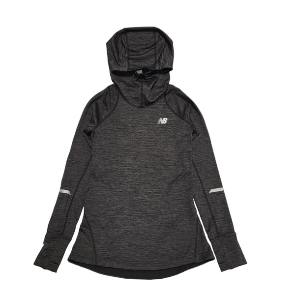 New Balance Activewear Top Grey Hooded Womens UK Size Small BB549