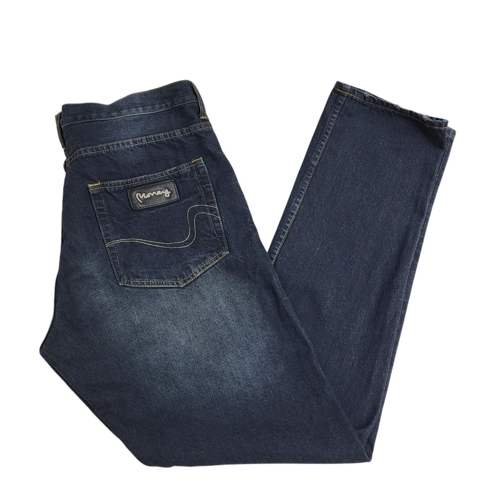 Money Denim Jeans Bnwt Dark Blue Straight Leg Uk Women's 3XL W38 L33 L856