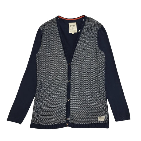 Tommy Tailor Denim Blue Button Cotton Cardigan BNWT Uk Men's XL Bnwt BB264