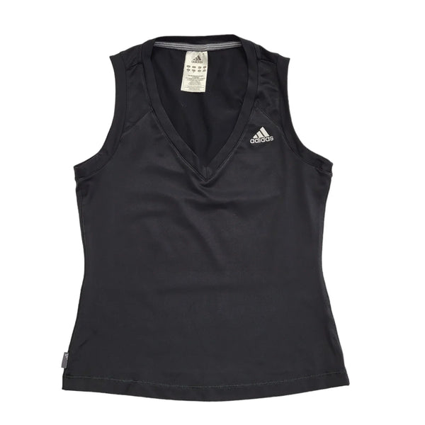 Adidas Vintage 90's Black Sports Sleeveless Tank Top Womens UK Size 12