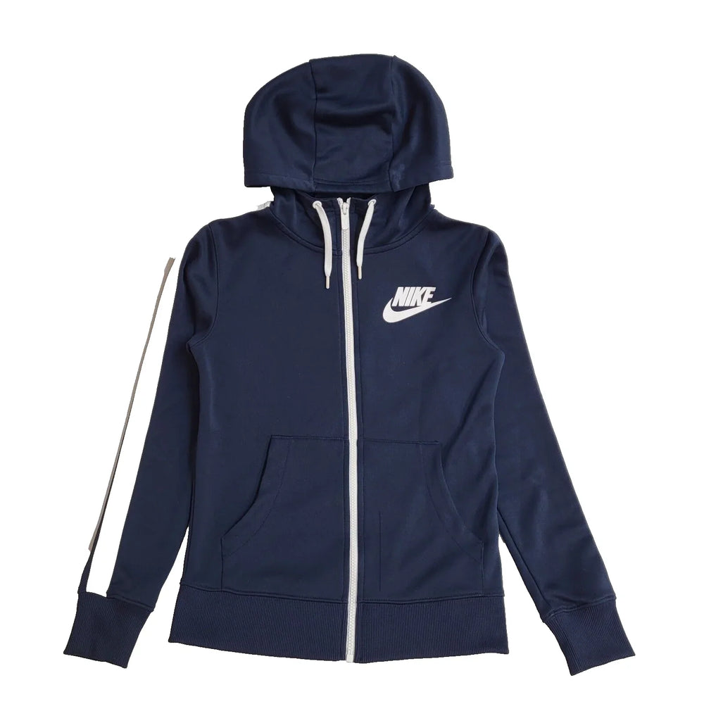 Nike Navy Blue Drawstring Zip Sports Hoodie Uk Men's Size XS EE393