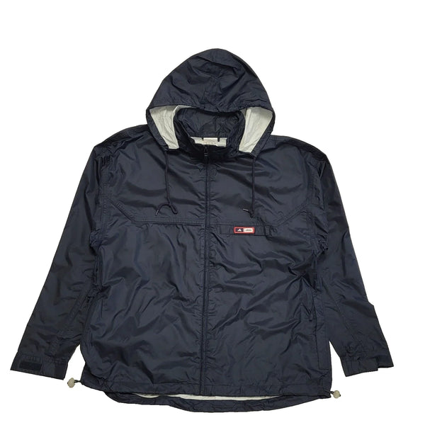Adidas Navy Blue Hooded Lightweight Sports Jacket Uk Men's XL L549