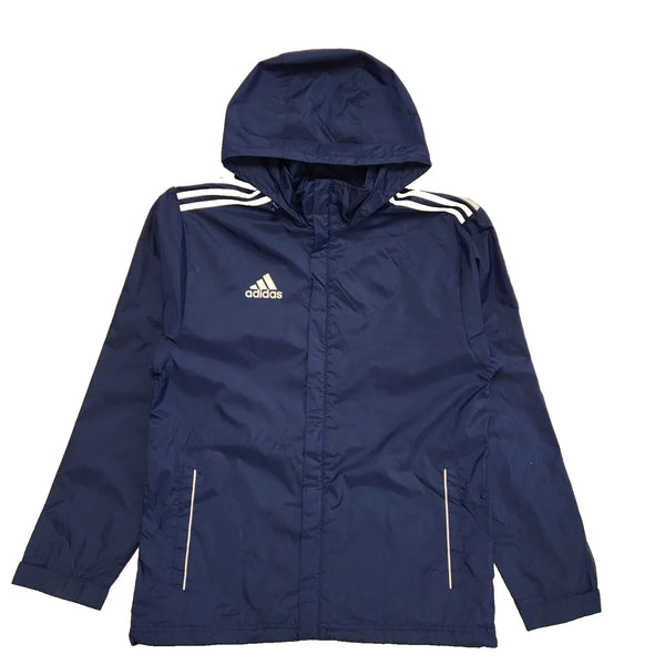 Adidas Navy Blue Windbreaker Hooded Zipped Jacket uk Men's Size S/M L663